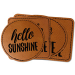 Hello Quotes and Sayings Faux Leather Iron On Patch
