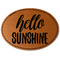 Hello Quotes and Sayings Leatherette Patches - Oval