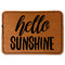 Hello Quotes and Sayings Leatherette Patches - Rectangle