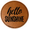 Hello Quotes and Sayings Leatherette Patches - Round