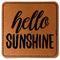 Hello Quotes and Sayings Leatherette Patches - Square