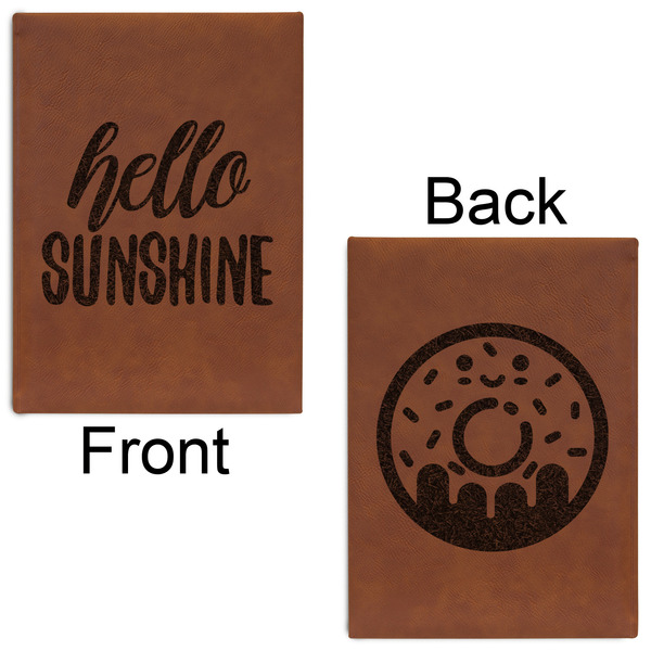 Hello Quotes and Sayings Leatherette Sketchbooks - Large - Double Sided - Front & Back View