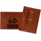 Hello Quotes and Sayings Leatherette Wallet with Money Clips - Front and Back