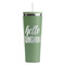 Hello Quotes and Sayings RTIC Everyday Tumbler with Straw - 28oz - Light Green - Single-Sided