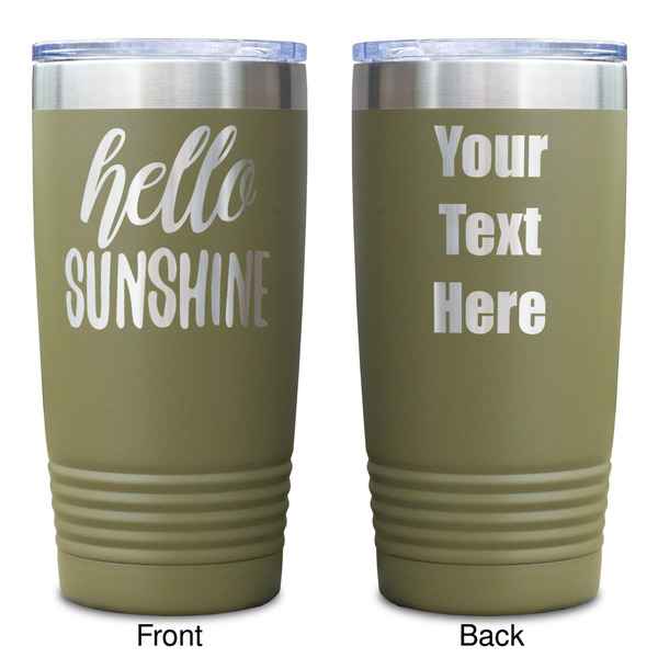 Hello Quotes and Sayings Olive Polar Camel Tumbler - 20oz - Double Sided - Approval