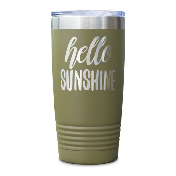 Hello Quotes and Sayings Olive Polar Camel Tumbler - 20oz - Single Sided - Approval