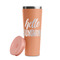 Hello Quotes and Sayings Peach RTIC Everyday Tumbler - 28 oz. - Lid Off