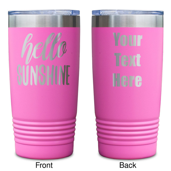 Hello Quotes and Sayings Pink Polar Camel Tumbler - 20oz - Double Sided - Approval