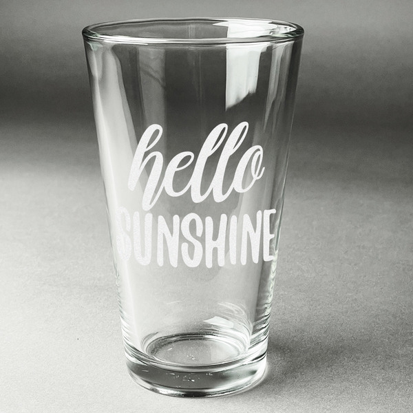 Custom Hello Quotes and Sayings Pint Glass - Engraved