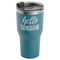 Hello Quotes and Sayings RTIC Tumbler - Dark Teal - Angled