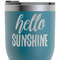 Hello Quotes and Sayings RTIC Tumbler - Dark Teal - Close Up
