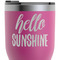 Hello Quotes and Sayings RTIC Tumbler - Magenta - Close Up