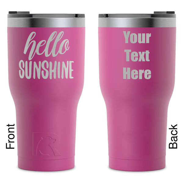 Custom Hello Quotes and Sayings RTIC Tumbler - Magenta - Laser Engraved - Double-Sided