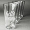 Hello Quotes and Sayings Set of Four Engraved Pint Glasses - Set View