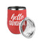 Hello Quotes and Sayings Stainless Wine Tumblers - Coral - Double Sided - Alt View