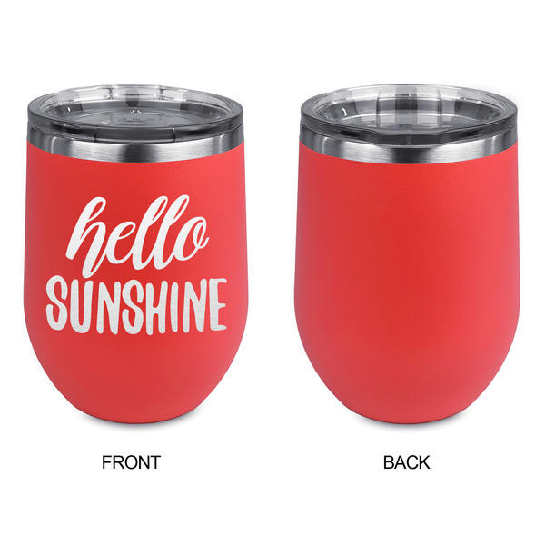 Hello Quotes and Sayings Stainless Wine Tumblers - Coral - Single Sided - Approval