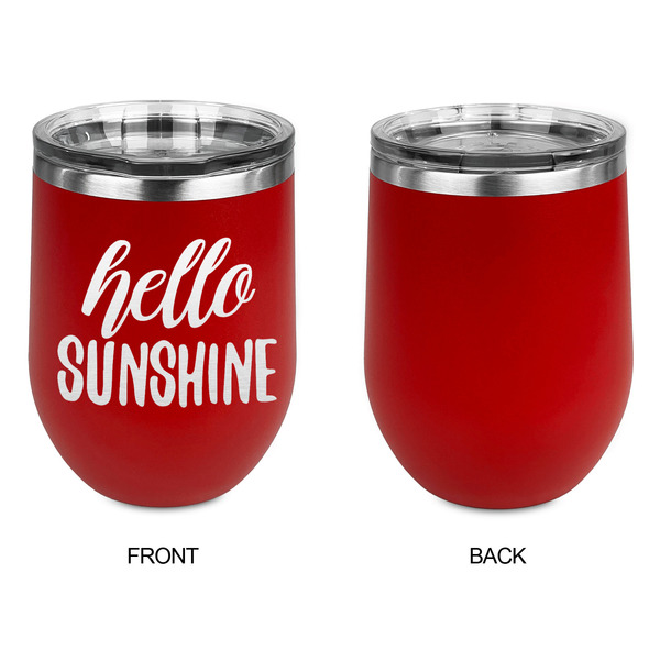 Hello Quotes and Sayings Stainless Wine Tumblers - Red - Single Sided - Approval