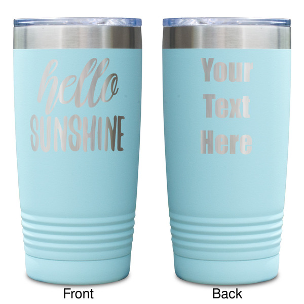 Hello Quotes and Sayings Teal Polar Camel Tumbler - 20oz -Double Sided - Approval