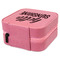 Hello Quotes and Sayings Travel Jewelry Boxes - Leather - Pink - View from Rear