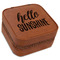 Hello Quotes and Sayings Travel Jewelry Boxes - Leather - Rawhide - Angled View