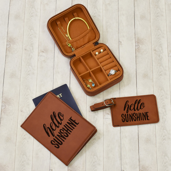 Hello Quotes and Sayings Travel Jewelry Boxes - Leather - Rawhide - In Context