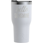 Hello Quotes and Sayings RTIC Tumbler - White - Engraved Front