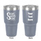 Home Quotes and Sayings 30 oz Stainless Steel Ringneck Tumbler - Grey - Double Sided - Front & Back