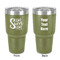 Home Quotes and Sayings 30 oz Stainless Steel Ringneck Tumbler - Olive - Double Sided - Front & Back