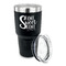 Home Quotes and Sayings 30 oz Stainless Steel Ringneck Tumblers - Black - LID OFF