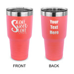 Home Quotes and Sayings 30 oz Stainless Steel Tumbler - Coral - Double Sided