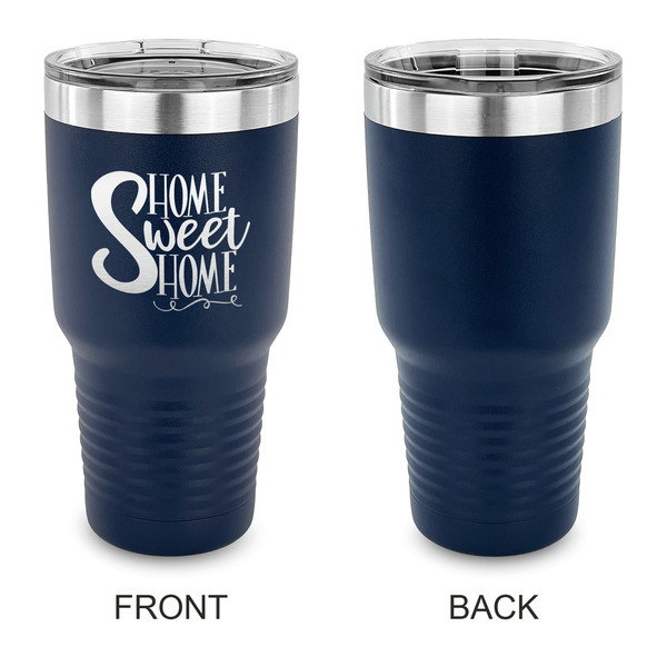 Home Quotes and Sayings 30 oz Stainless Steel Ringneck Tumblers - Navy - Single Sided - APPROVAL