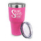 Home Quotes and Sayings 30 oz Stainless Steel Ringneck Tumblers - Pink - LID OFF
