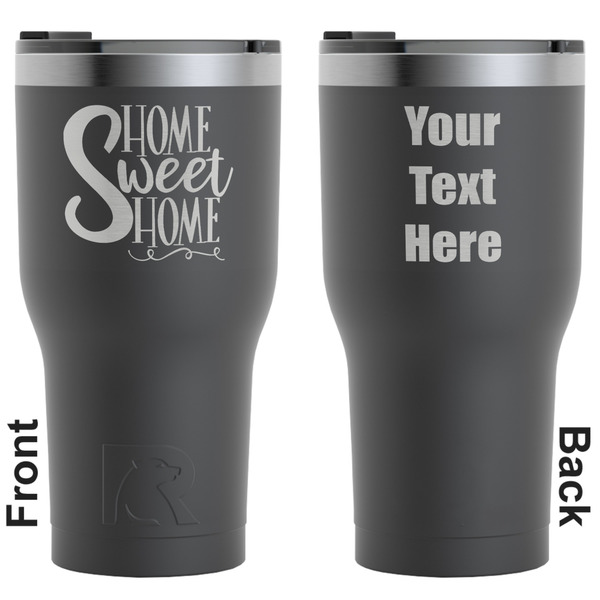 Custom Home Quotes and Sayings RTIC Tumbler - Black - Engraved Front & Back (Personalized)