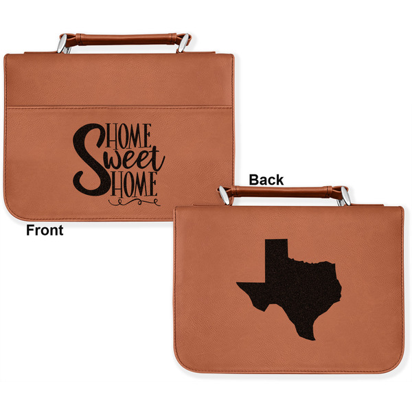 Home Quotes and Sayings Cognac Leatherette Bible Covers - Large Double Sided Apvl