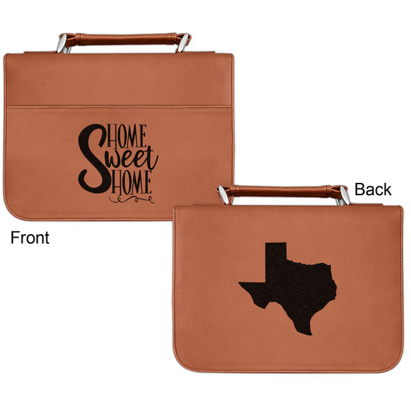 Home Quotes and Sayings Cognac Leatherette Bible Covers - Small Double Sided Apvl