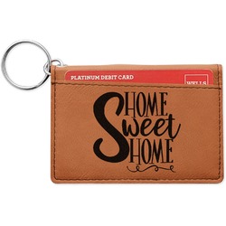 Home Quotes and Sayings Leatherette Keychain ID Holder - Single Sided (Personalized)