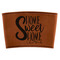 Home Quotes and Sayings Cognac Leatherette Mug Sleeve - Flat