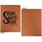 Home Quotes and Sayings Cognac Leatherette Portfolios with Notepad - Large - Single Sided - Apvl