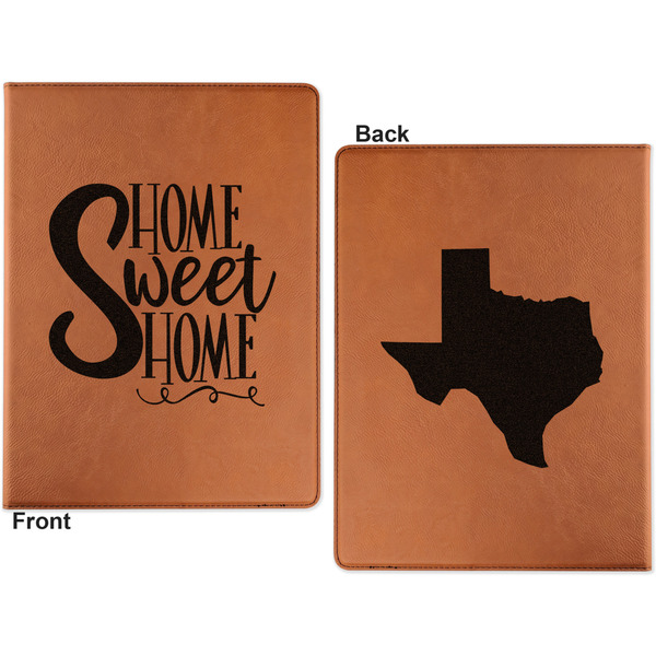 Home Quotes and Sayings Cognac Leatherette Portfolios with Notepad - Small - Double Sided- Apvl