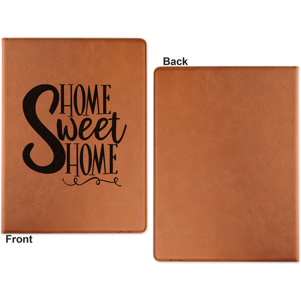 Home Quotes and Sayings Cognac Leatherette Portfolios with Notepad - Small - Single Sided- Apvl