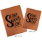Home Quotes and Sayings Cognac Leatherette Portfolios with Notepads - Compare Sizes