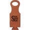 Home Quotes and Sayings Cognac Leatherette Wine Totes - Single Front