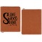 Home Quotes and Sayings Cognac Leatherette Zipper Portfolios with Notepad - Single Sided - Apvl