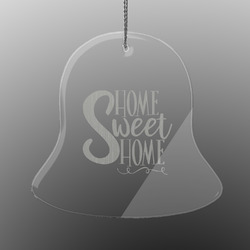 Home Quotes and Sayings Engraved Glass Ornament - Bell