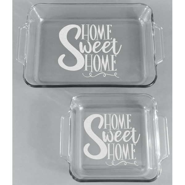 Home Quotes and Sayings Glass Baking Dish Set - FRONT