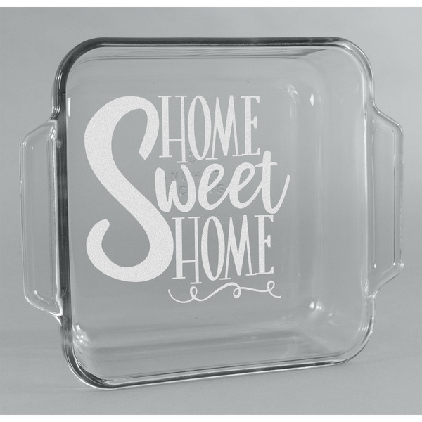 Custom Home Quotes and Sayings Glass Cake Dish - 8in x 8in