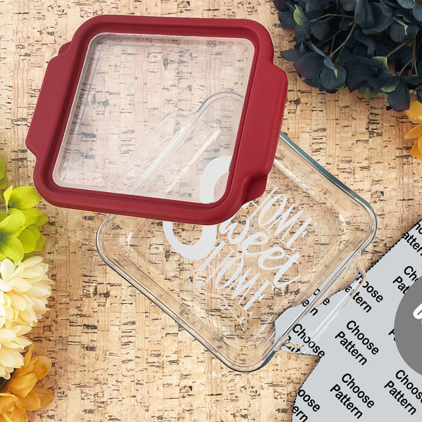 Home Quotes and Sayings Glass Cake Dish - LIFESTYLE (8x8)