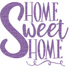 Home Quotes and Sayings Glitter Sticker Decal - Custom Sized