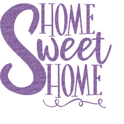 Home Quotes and Sayings Glitter Sticker Decal - Up to 6"X6" (Personalized)