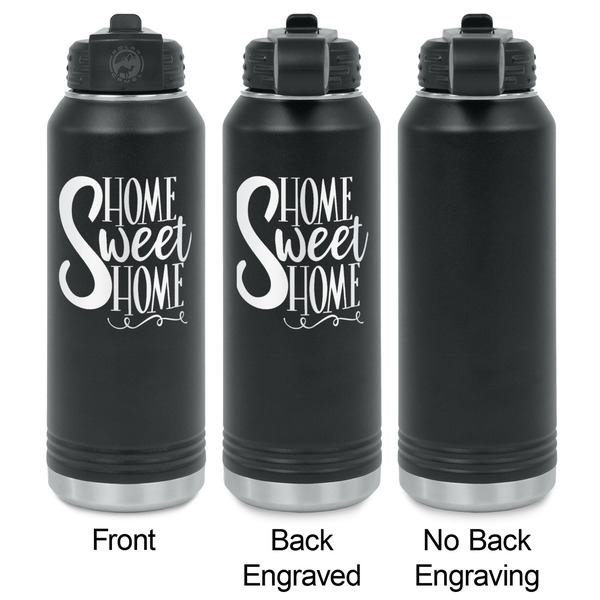 Home Quotes and Sayings Laser Engraved Water Bottles - 2 Styles - Front & Back View